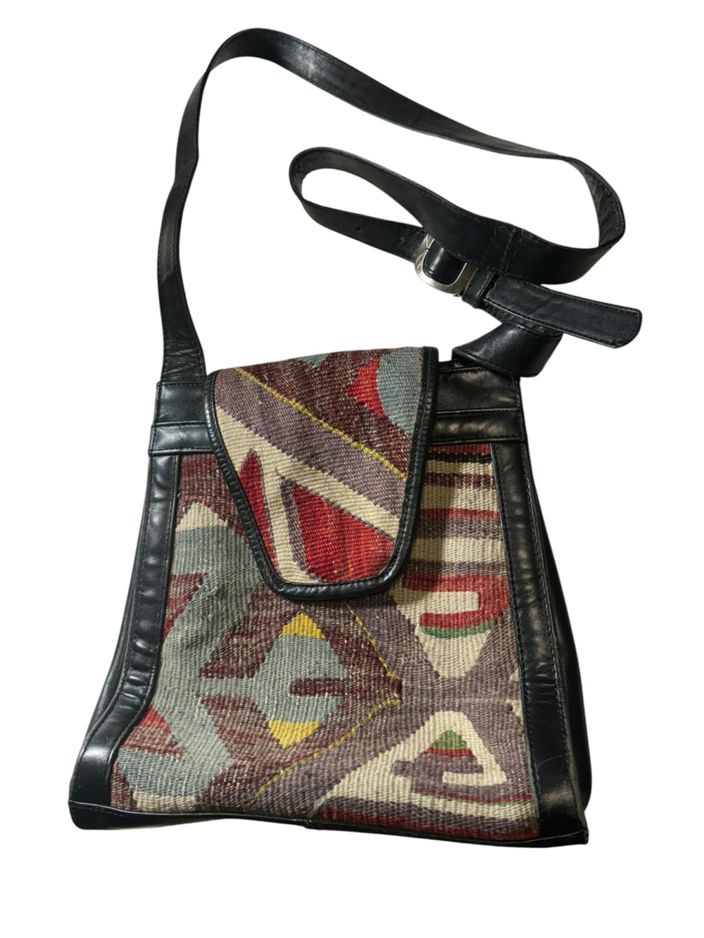 Multicolor Yun Art Bags Aztec Blanket Vintage Crossbody Bag Purse RARE